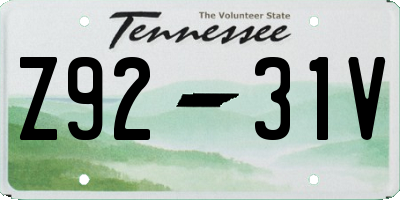TN license plate Z9231V