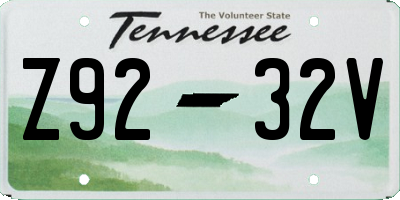 TN license plate Z9232V