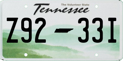 TN license plate Z9233I