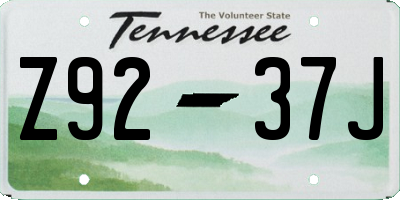 TN license plate Z9237J