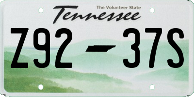 TN license plate Z9237S