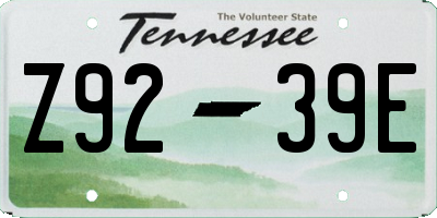 TN license plate Z9239E