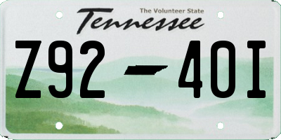 TN license plate Z9240I