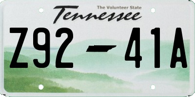 TN license plate Z9241A