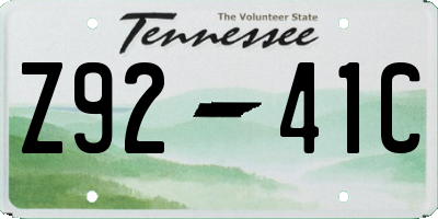 TN license plate Z9241C
