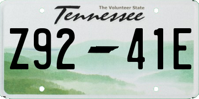 TN license plate Z9241E