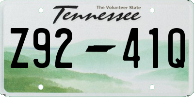 TN license plate Z9241Q