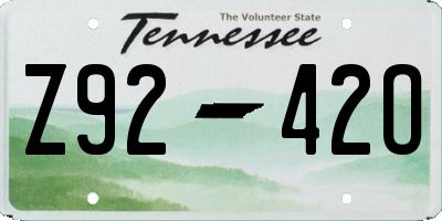TN license plate Z9242O