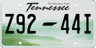 TN license plate Z9244I