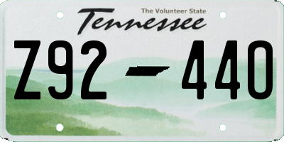 TN license plate Z9244O