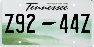 TN license plate Z9244Z