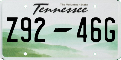 TN license plate Z9246G