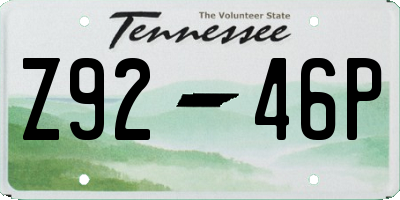 TN license plate Z9246P