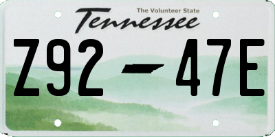 TN license plate Z9247E