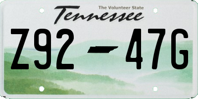 TN license plate Z9247G