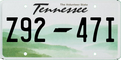 TN license plate Z9247I