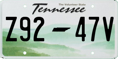 TN license plate Z9247V