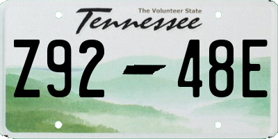 TN license plate Z9248E