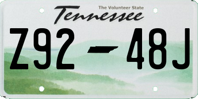 TN license plate Z9248J
