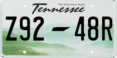 TN license plate Z9248R