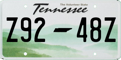 TN license plate Z9248Z