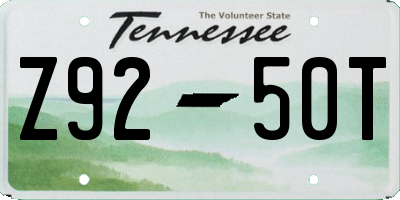 TN license plate Z9250T