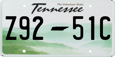 TN license plate Z9251C