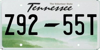 TN license plate Z9255T