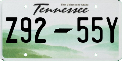 TN license plate Z9255Y