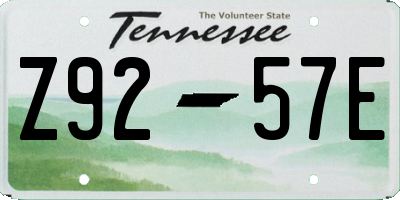 TN license plate Z9257E