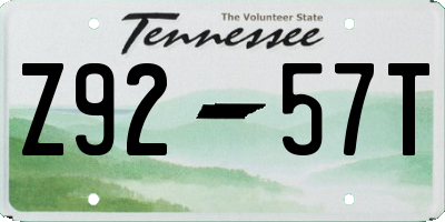 TN license plate Z9257T
