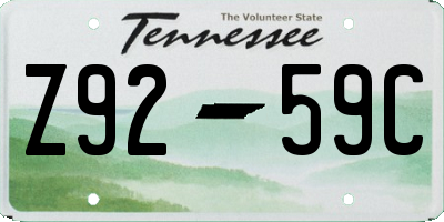 TN license plate Z9259C