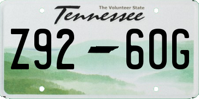 TN license plate Z9260G