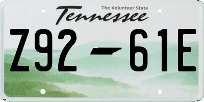 TN license plate Z9261E