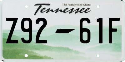 TN license plate Z9261F