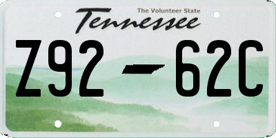 TN license plate Z9262C