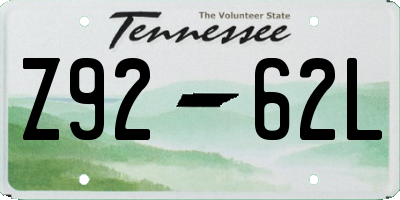 TN license plate Z9262L