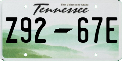 TN license plate Z9267E