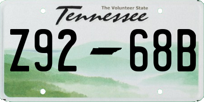 TN license plate Z9268B