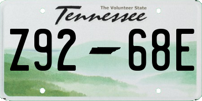 TN license plate Z9268E