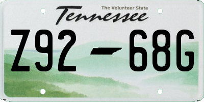 TN license plate Z9268G