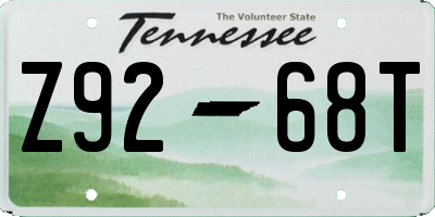 TN license plate Z9268T