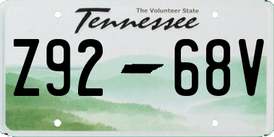 TN license plate Z9268V