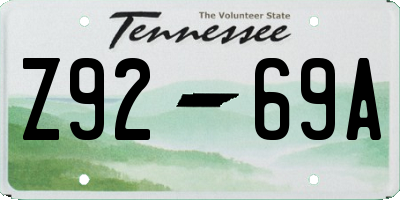 TN license plate Z9269A