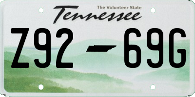 TN license plate Z9269G