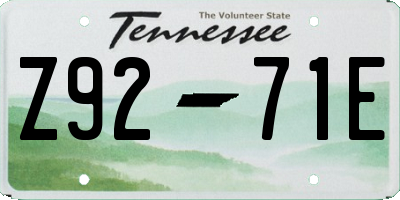 TN license plate Z9271E