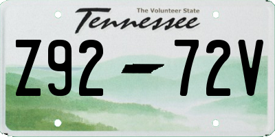 TN license plate Z9272V
