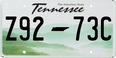 TN license plate Z9273C