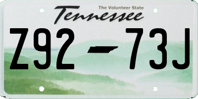 TN license plate Z9273J