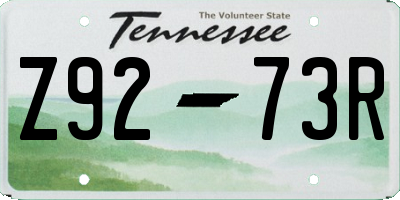 TN license plate Z9273R